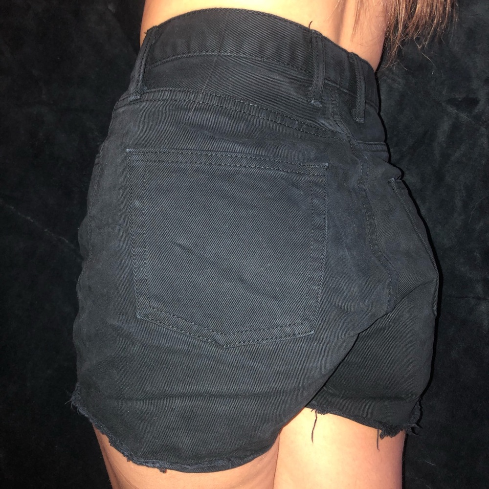Black Highwaisted John Galt Shorts